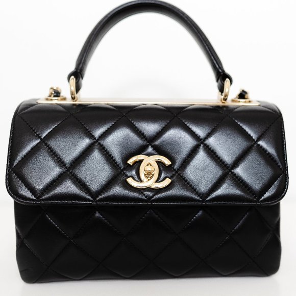 Chanel Black small trendy cc lambskin flap bag - Picture 1 of 8